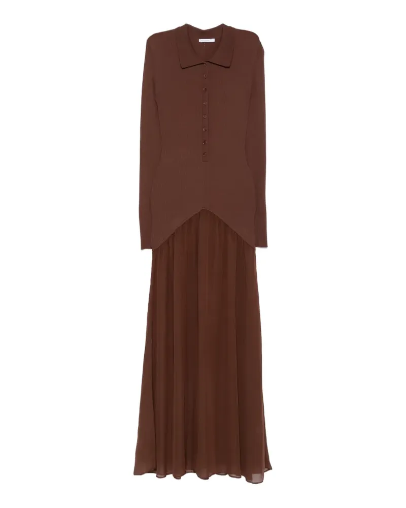 Patrizia Pepe Geripptes Strickkleid - Braun Braun