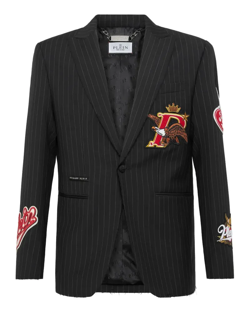 Philipp Plein Sakko mit Adlerapplikation - Grau Grau