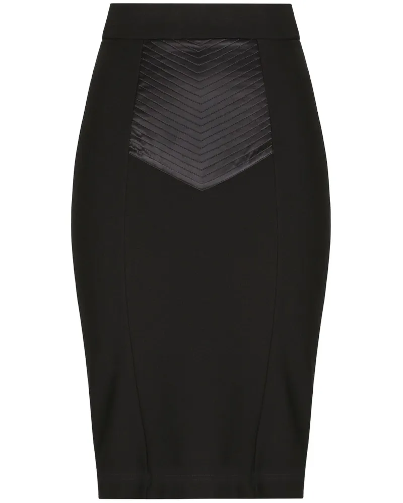 Dolce & Gabbana Midirock mit hohem Bund - Schwarz Schwarz