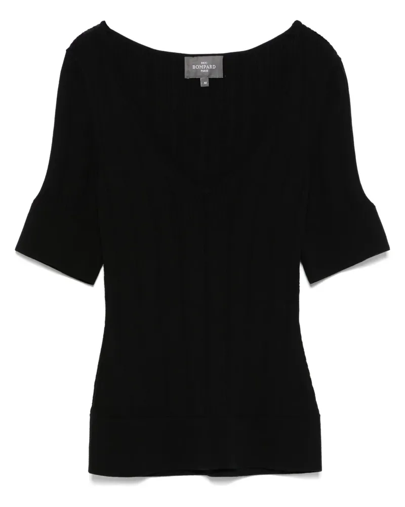 Eric Bompard Geripptes T-Shirt - Schwarz Schwarz