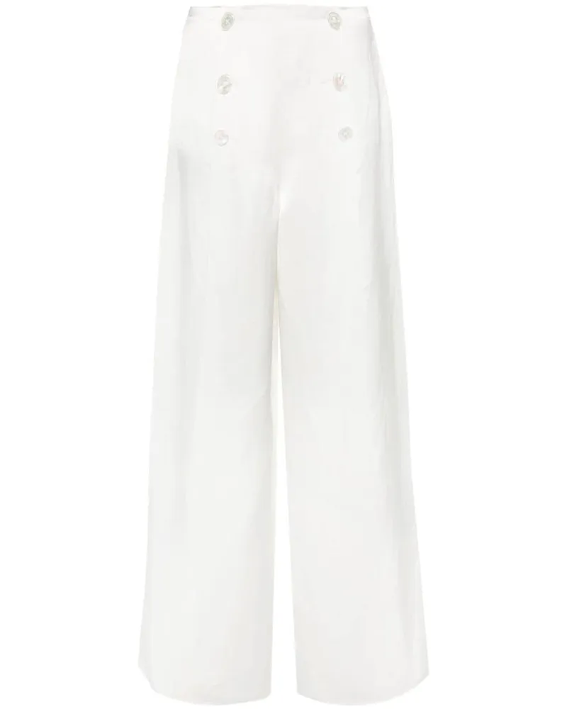 Ralph Lauren Satinhose mit weitem Bein - Weiß Weiß