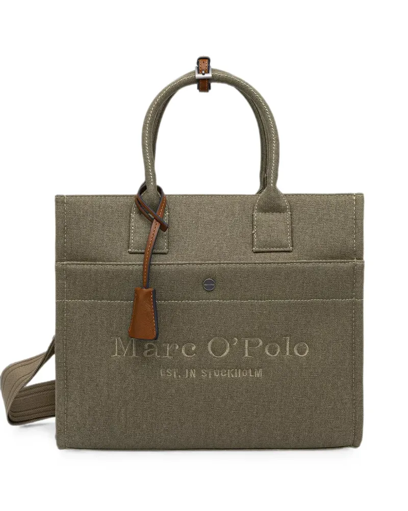 Marc O'Polo medium logo-embroidered tote bag - Grün Grün