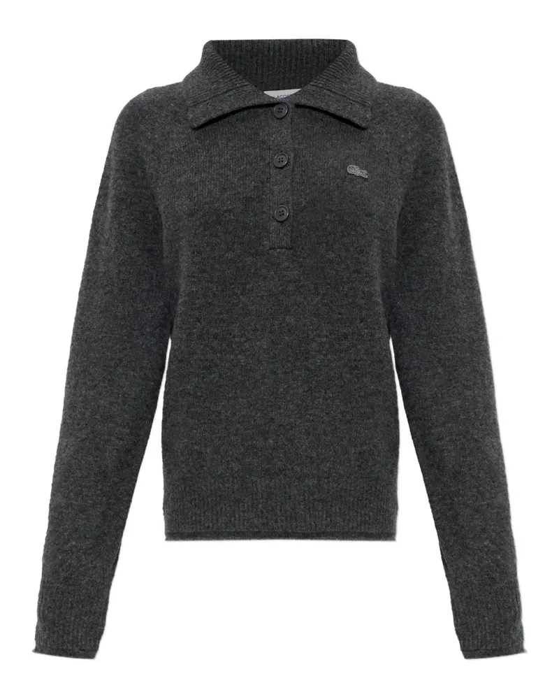 Lacoste long-sleeve polo-collar sweater - Grau Grau