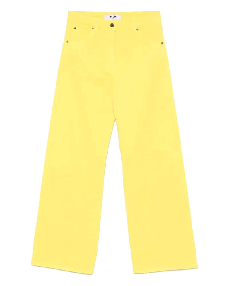 MSGM Jeans mit Logo-Stickerei - Gelb Gelb