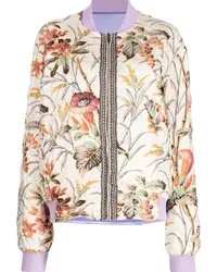 Pierre-Louis Mascia Steppjacke mit Blumen-Print Nude