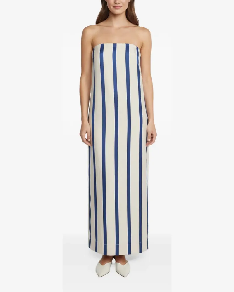 BONDI BORN Schulterfreies Maine Maxikleid - Nude Nude