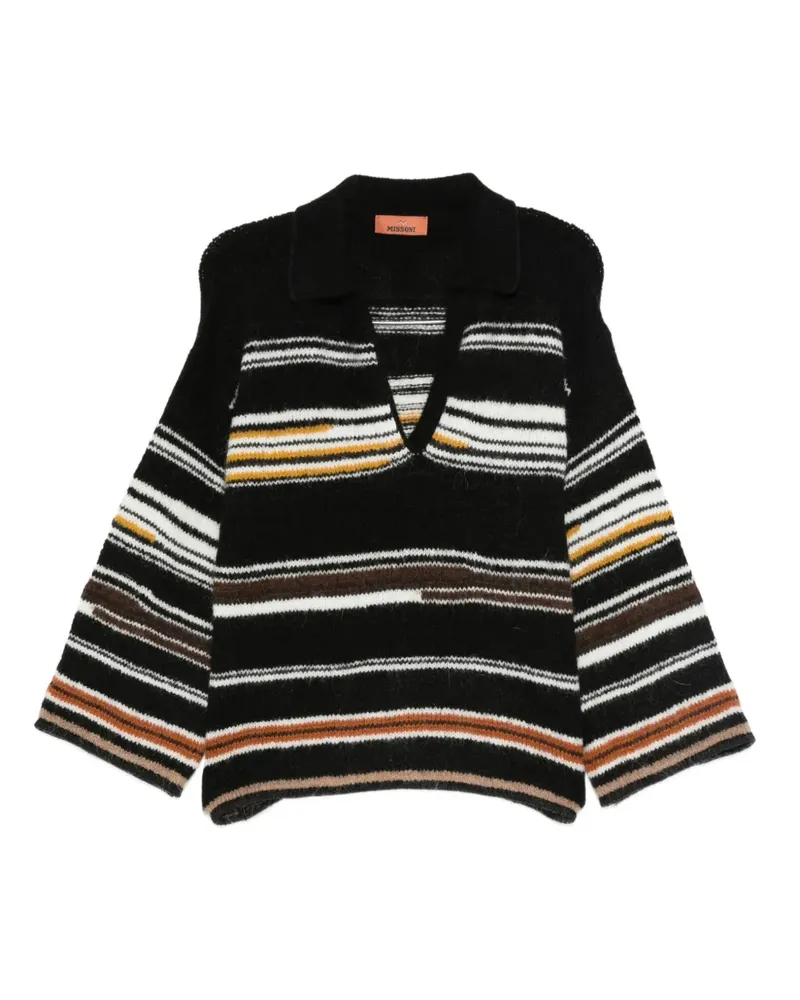 Missoni Gestreiftes Poloshirt - Schwarz Schwarz