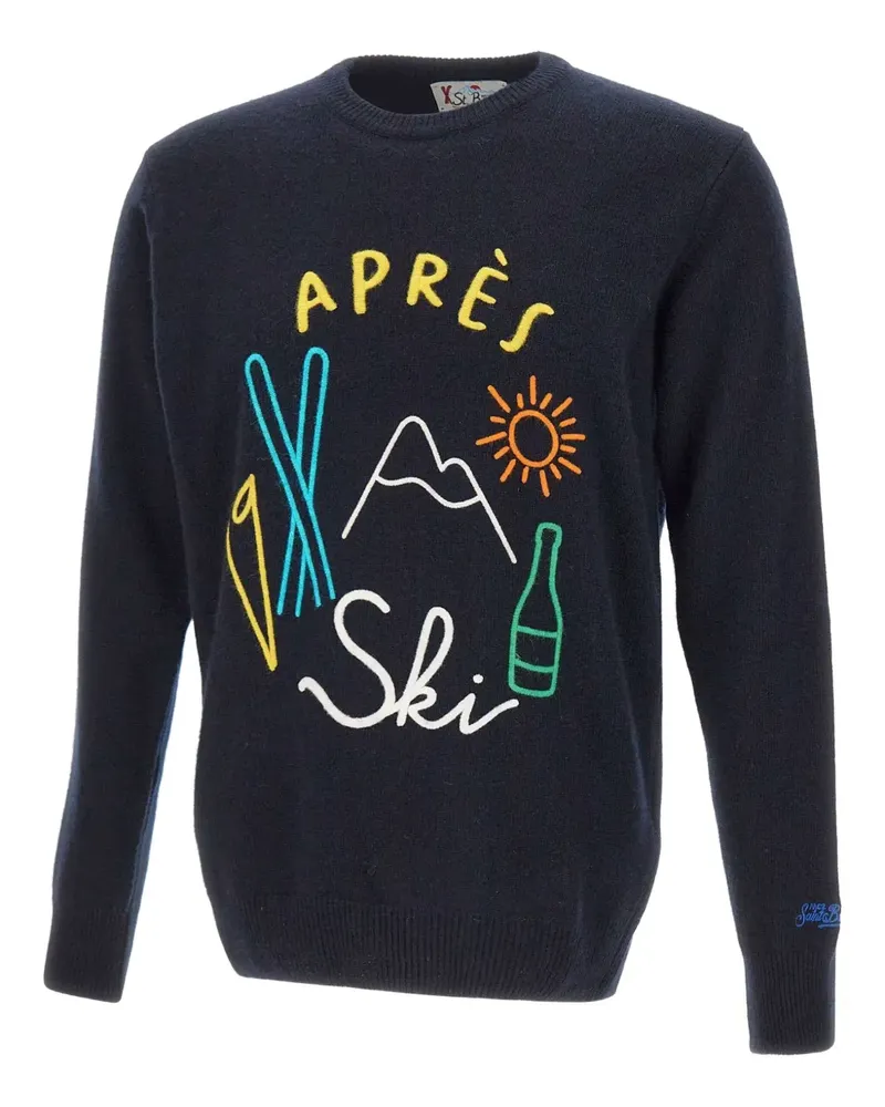 MC2 Saint Barth Heron logo-embroidery sweater - Blau Blau