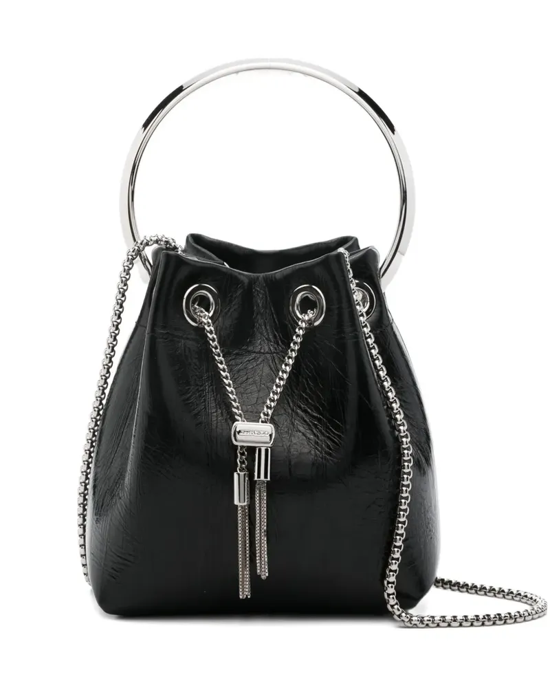 Jimmy Choo Bon Bon Beuteltasche mit rundem Henkel - Schwarz Schwarz