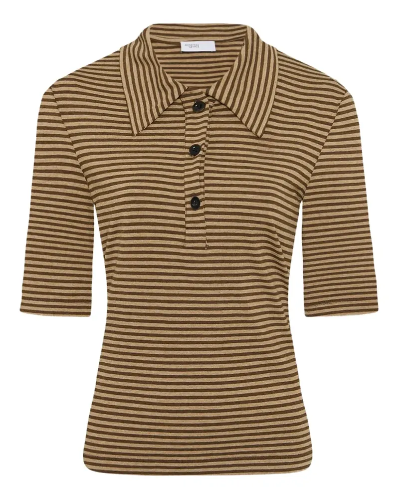 Rosetta Getty Gestreiftes Poloshirt - Nude Nude