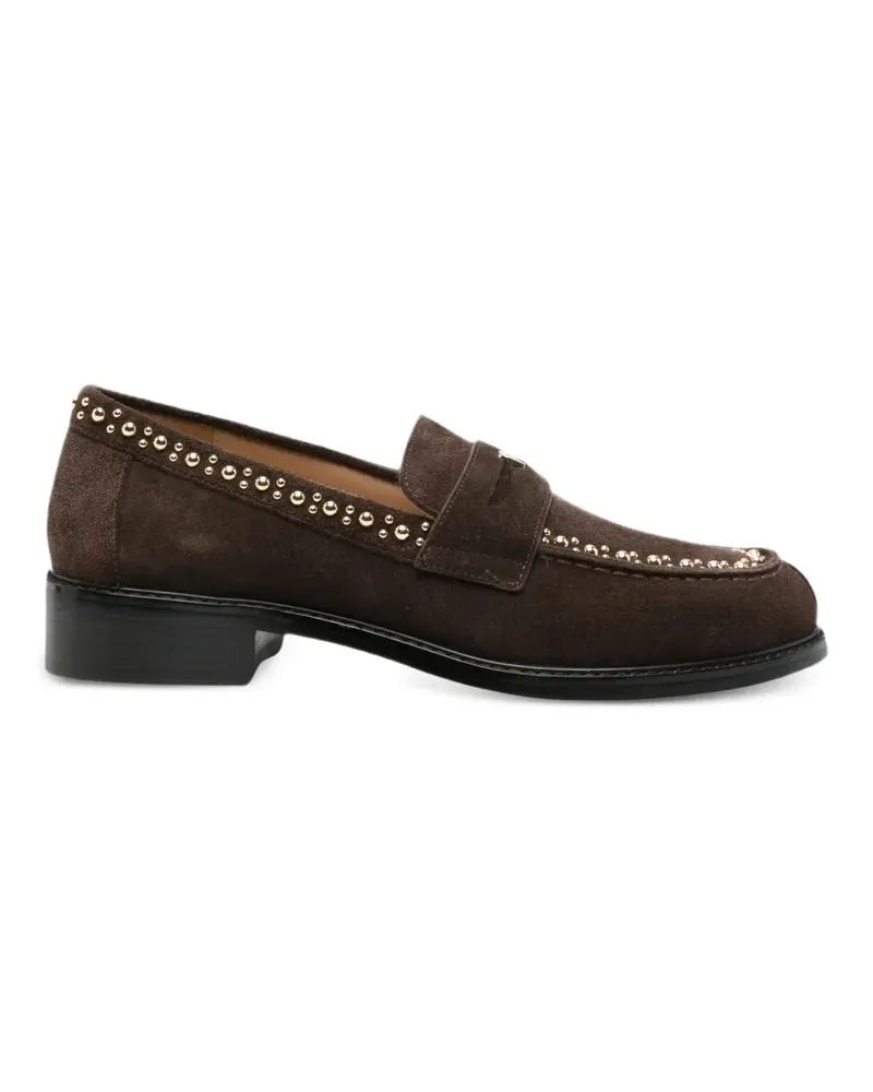Furla Loafer mit Nieten - Braun Braun