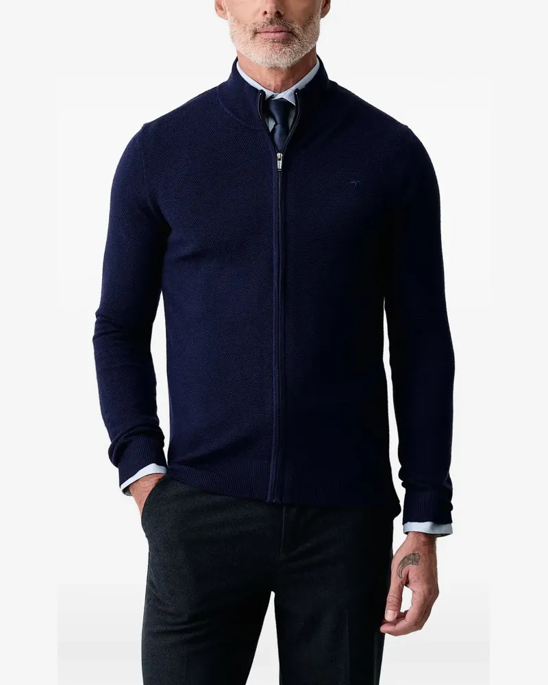 Trussardi Strukturierter Cardigan mit Reißverschluss - Blau Blau