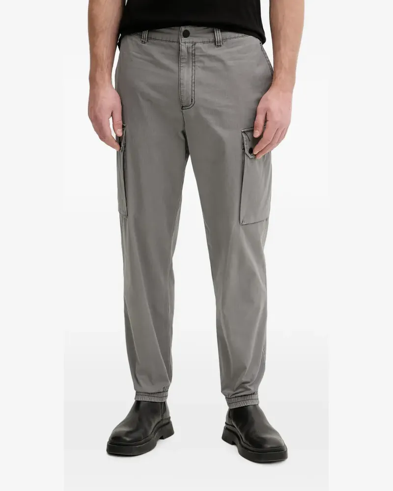 Armani Exchange ripstop-texture cuffed cargo pants - Grau Grau