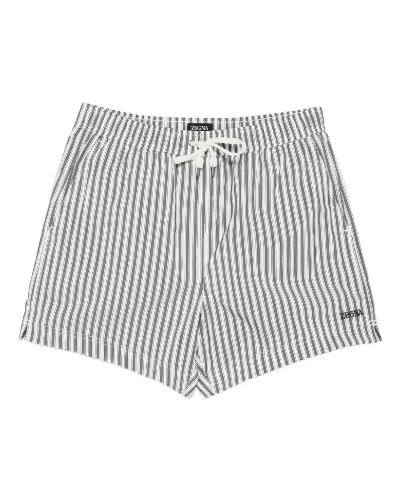 Ermenegildo Zegna striped drawstring swim shorts - Grau Grau