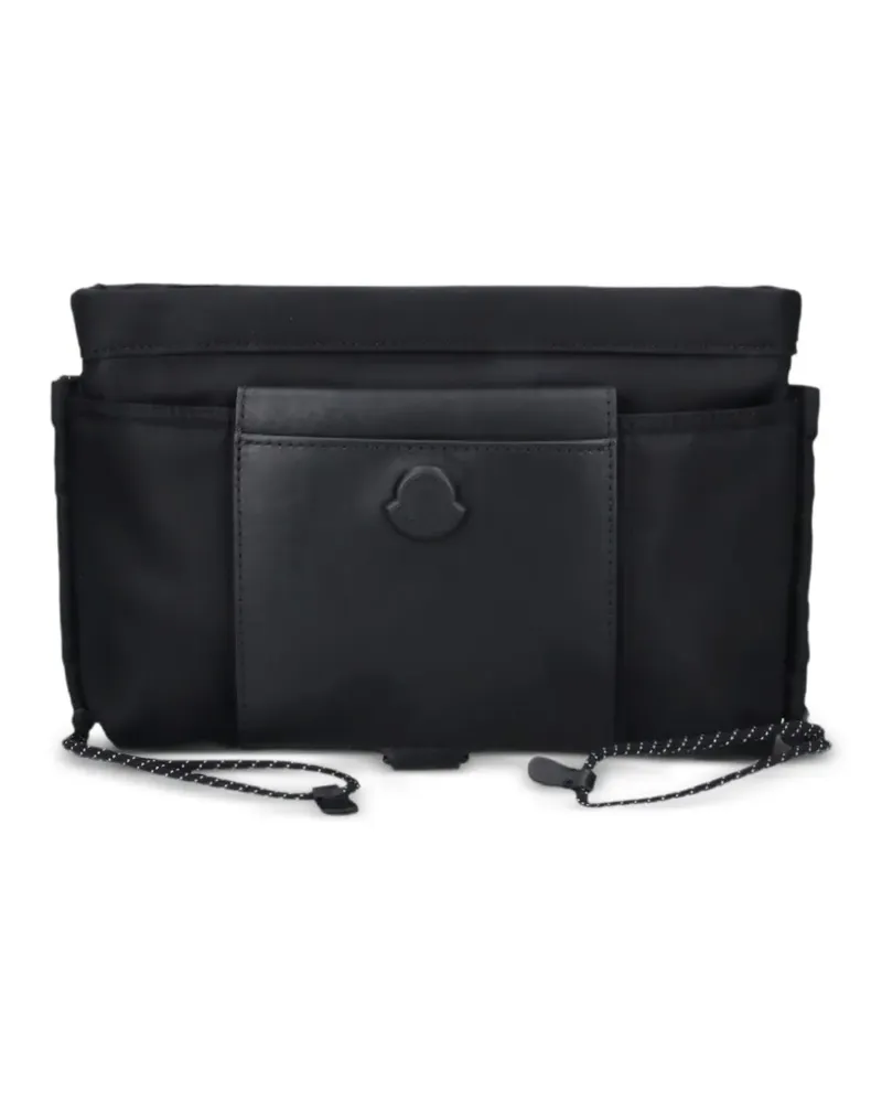 Moncler Kenton Drill Schultertasche mit Logo - Schwarz Schwarz