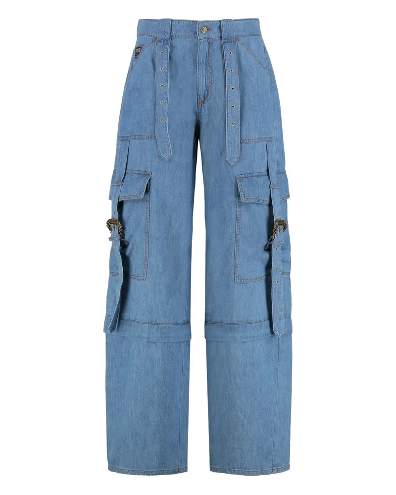 Versace Jeans Cargohose mit Schnallen - Blau Blau