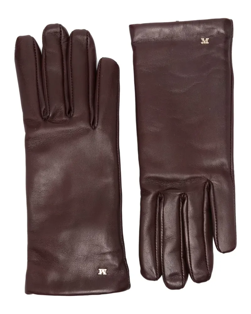 Max Mara Handschuhe aus Leder - Rot Rot