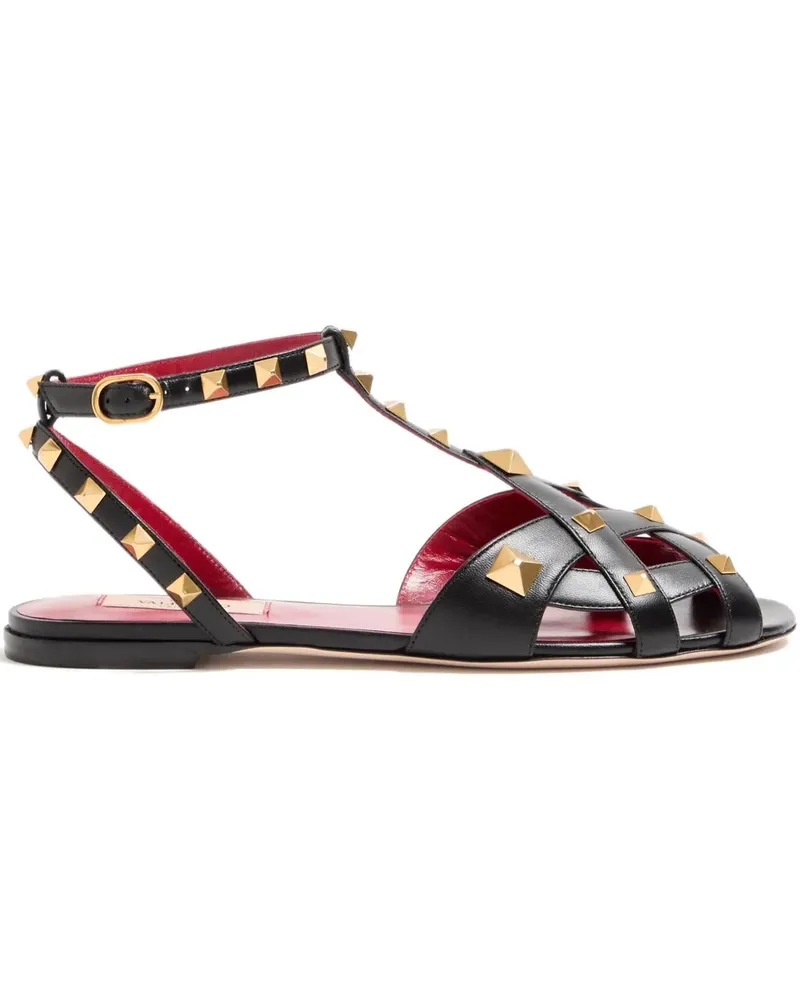 Valentino Garavani Studdy Sandalen aus Leder - Schwarz Schwarz