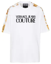 Versace Jeans T-Shirt mit Logo-Print Weiß