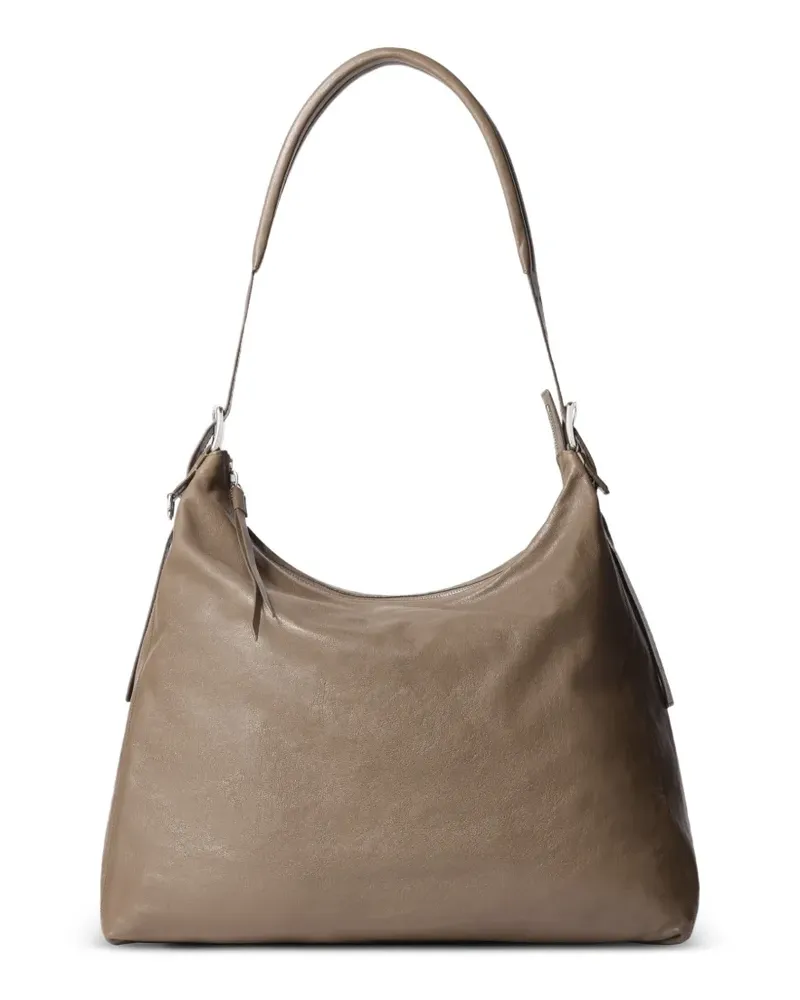 Christophe Lemaire belted leather bag - Braun Braun