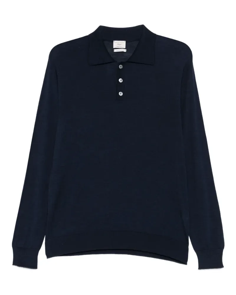 Daniele Fiesoli Langärmeliges Poloshirt - Schwarz Schwarz