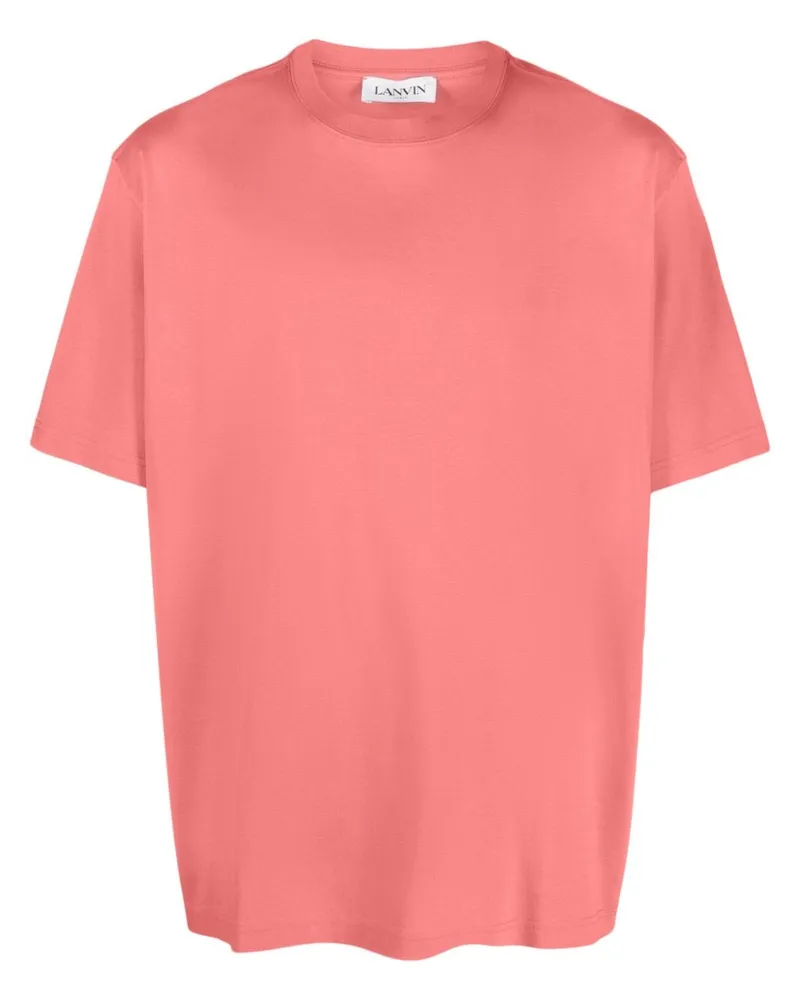 Lanvin T-Shirt mit Logo-Stickerei Rosa