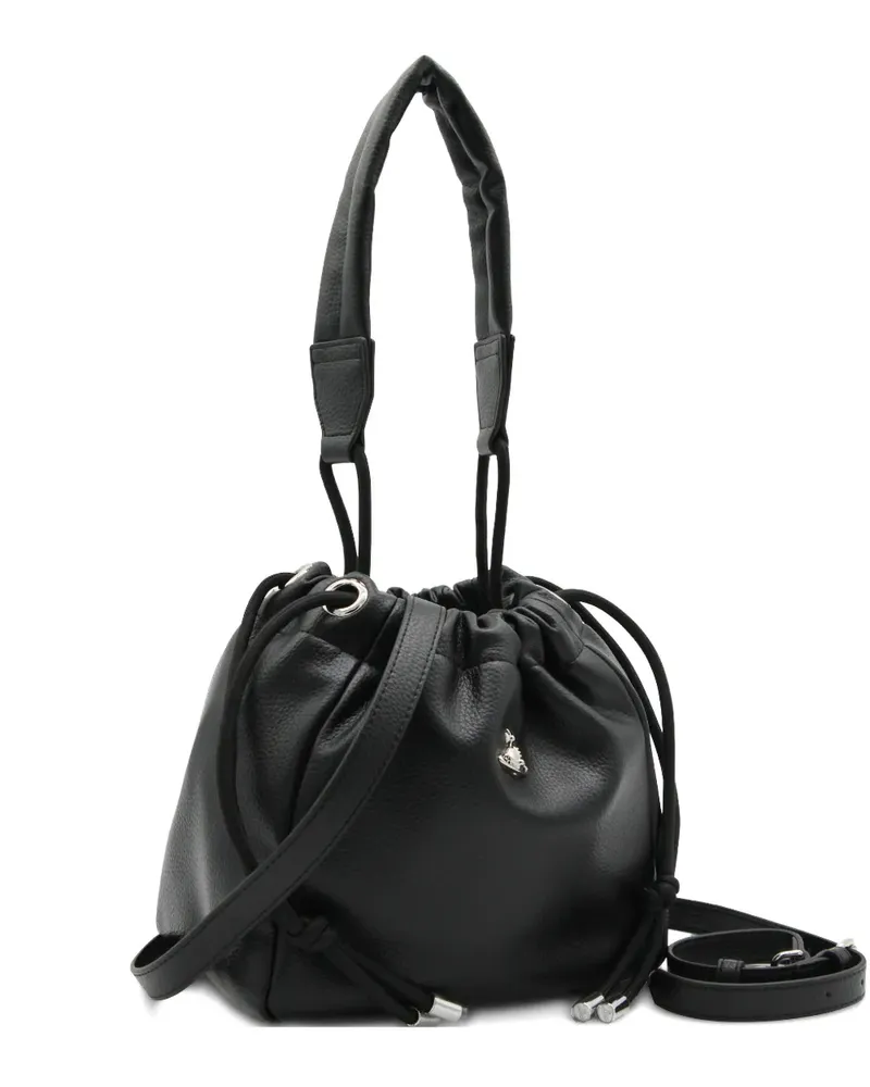 Vivienne Westwood Orb Schultertasche mit Kordelzug - Schwarz Schwarz
