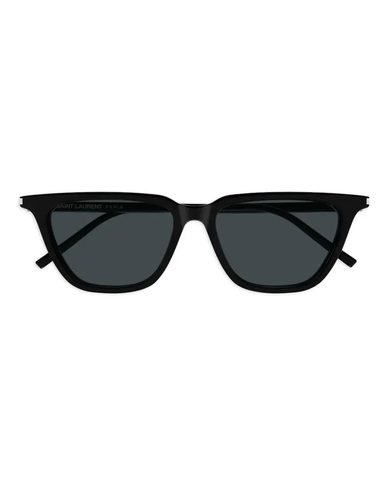 Saint Laurent Sonnenbrille mit eckigem Gestell - Schwarz Schwarz