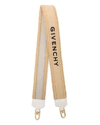 Givenchy Bast-Schulterriemen mit Logo-Stickerei Nude