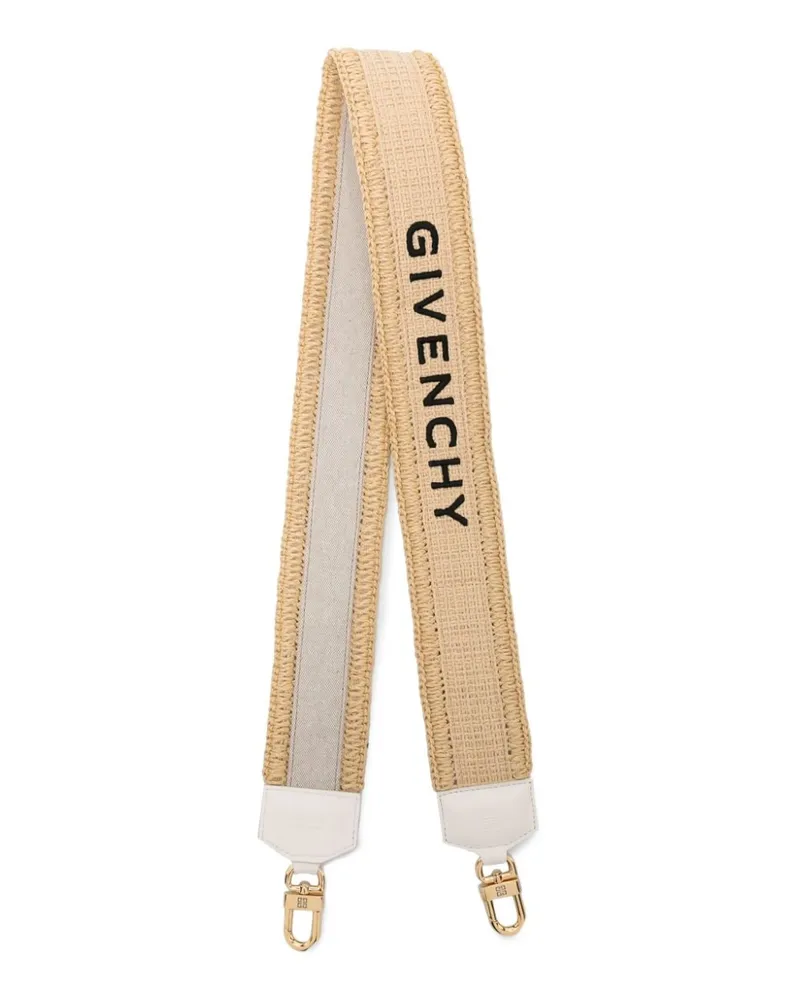 Givenchy Bast-Schulterriemen mit Logo-Stickerei - Nude Nude