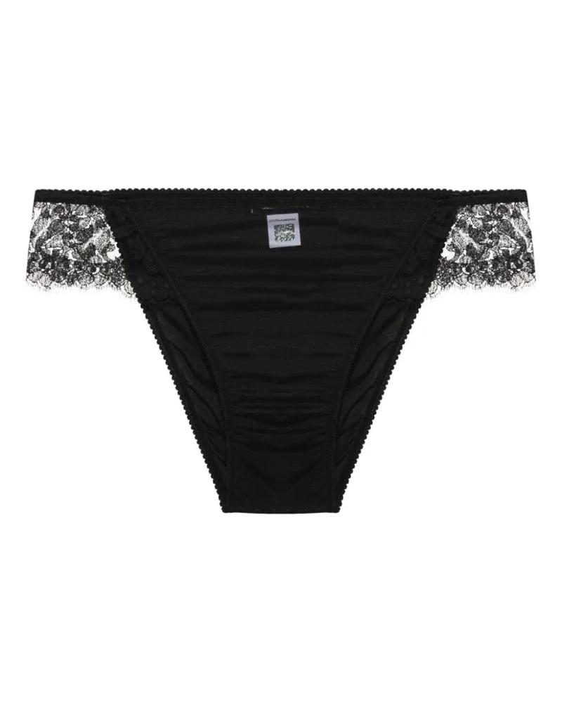 Dolce & Gabbana Slip mit floraler Spitze - Schwarz Schwarz
