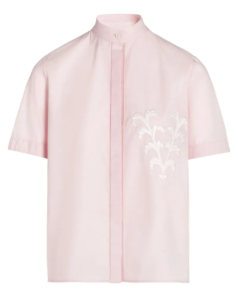 Giambattista Valli Hemd mit Blumenapplikation - Rosa Rosa