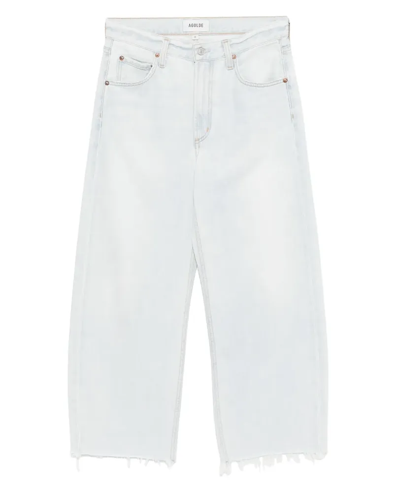 AGOLDE Ausgefranste Low-Curve Jeans - Blau Blau
