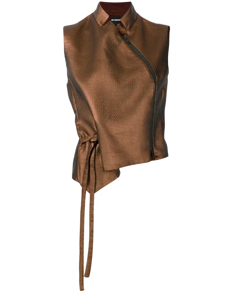 Ann Demeulemeester Ärmellose Bluse - Braun Braun