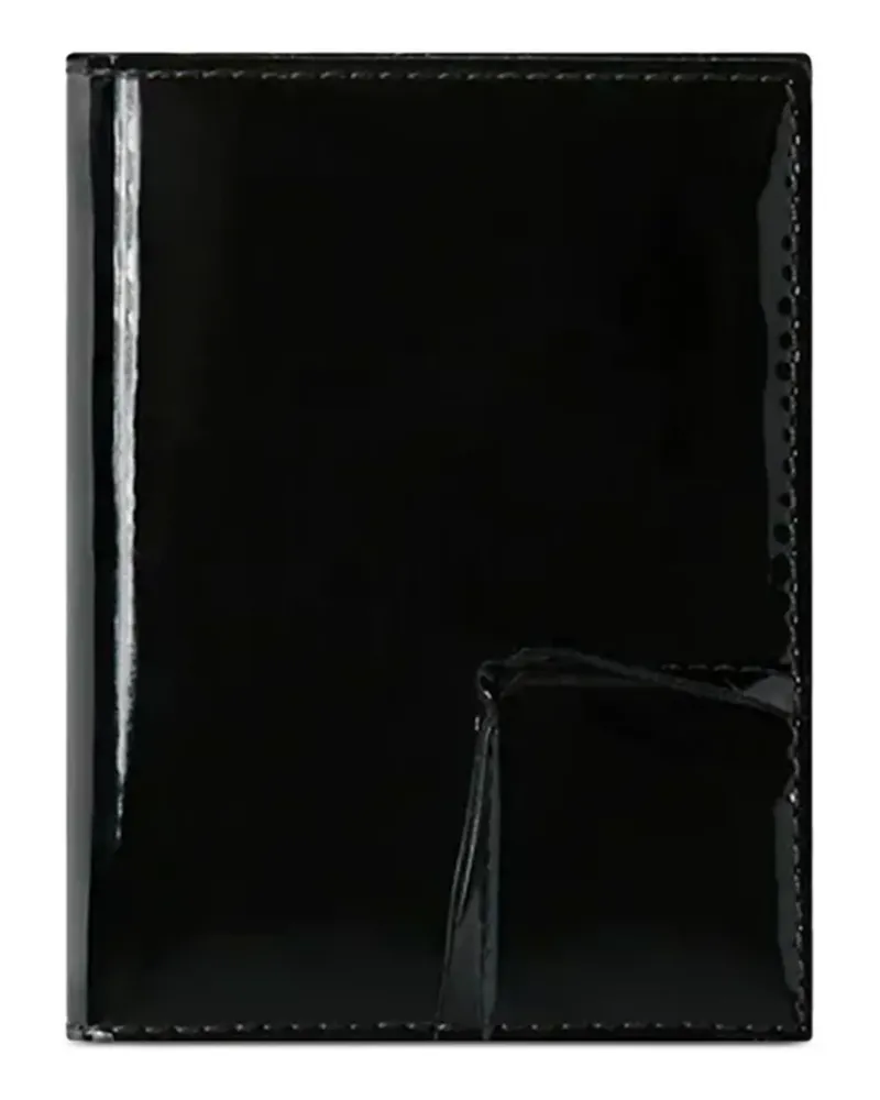 Comme des Garçons Reversed Portemonnaie aus Lackleder - Schwarz Schwarz