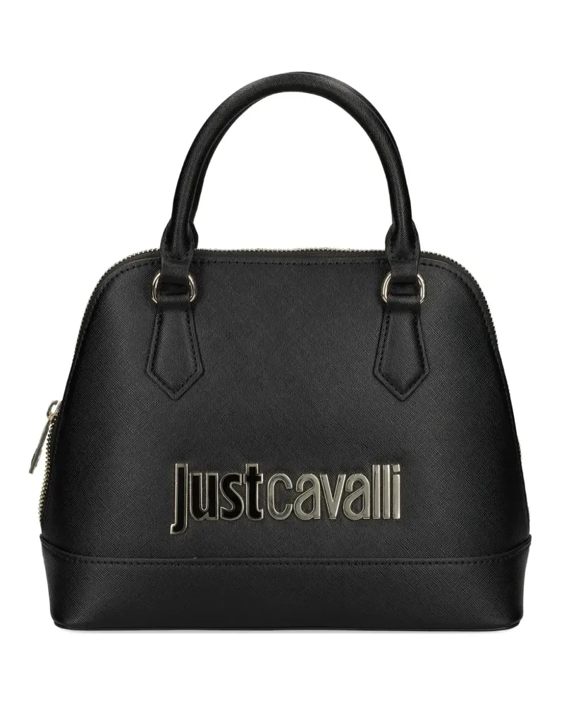 Just Cavalli Shopper mit Logo-Schild - Schwarz Schwarz