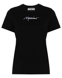 Moschino T-Shirt mit Logo-Stickerei Schwarz