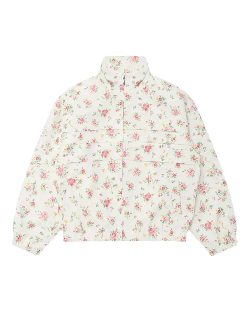 SHUSHU/TONG Bomberjacke mit Blumenprint - Weiß Weiß