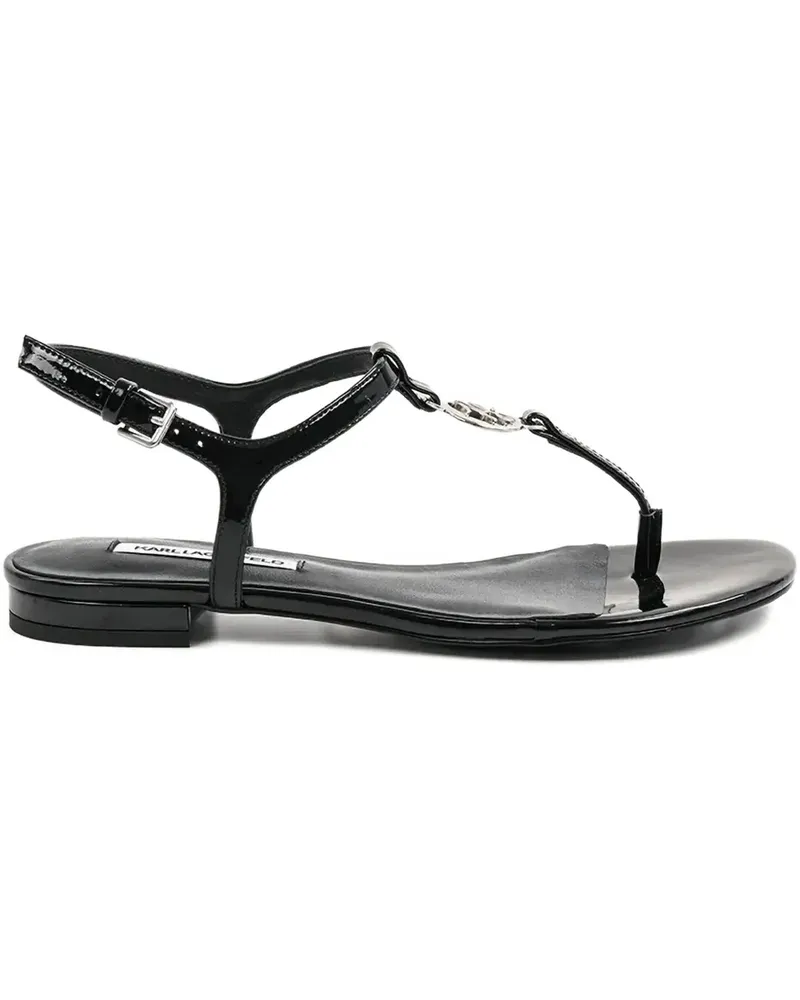Karl Lagerfeld Sandalen mit Logo-Applikation - Schwarz Schwarz