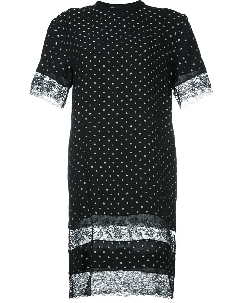 Givenchy T-Shirt-Kleid mit Spitzeneinsätzen - Schwarz Schwarz