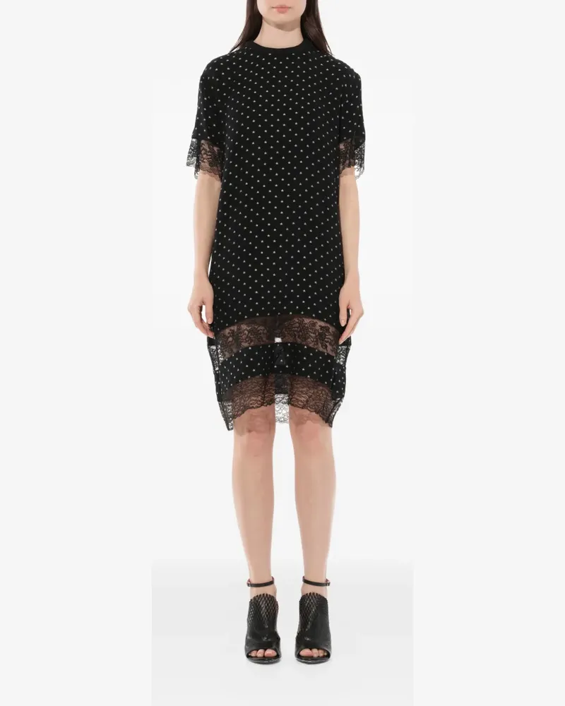 Givenchy T-Shirt-Kleid mit Spitzeneinsätzen - Schwarz Schwarz