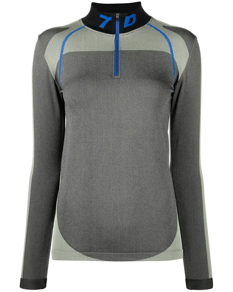 7 DAYS Active Oberteil mit Stehkragen - Grau Grau
