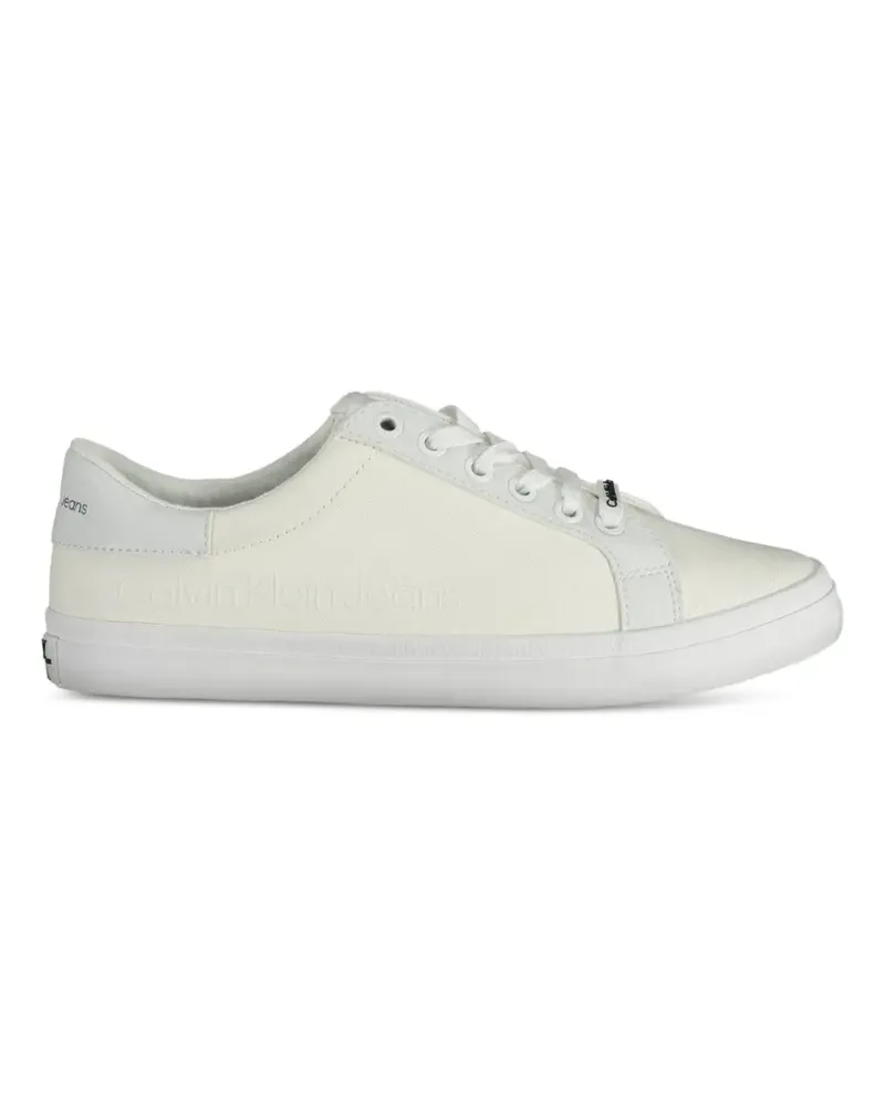 Calvin Klein logo-embossed panelled sneakers - Weiß Weiß