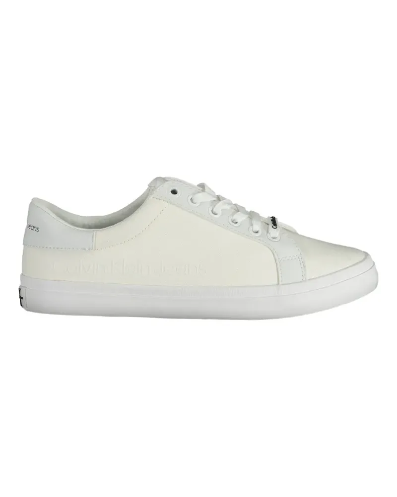Calvin Klein logo-embossed panelled sneakers - Weiß Weiß
