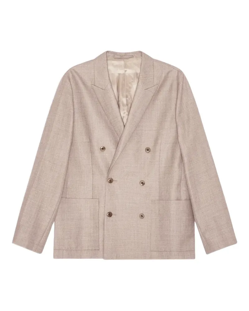 NN 07 double-breasted patch blazer - Nude Nude