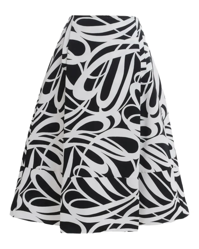 Marni Rock mit abstraktem Print - Schwarz Schwarz