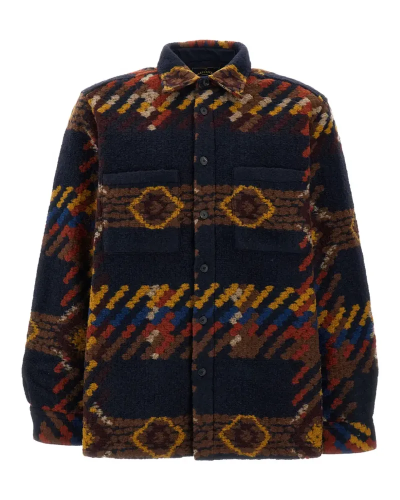 Portuguese Flannel Geometrisch gemusterte Mia Fleecejacke - Blau Blau