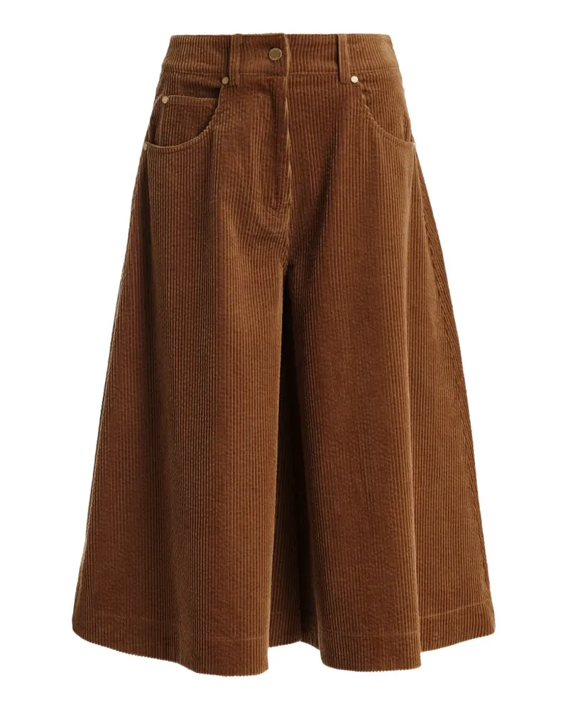 Essentiel Ausgestellte Cordshorts - Braun Braun