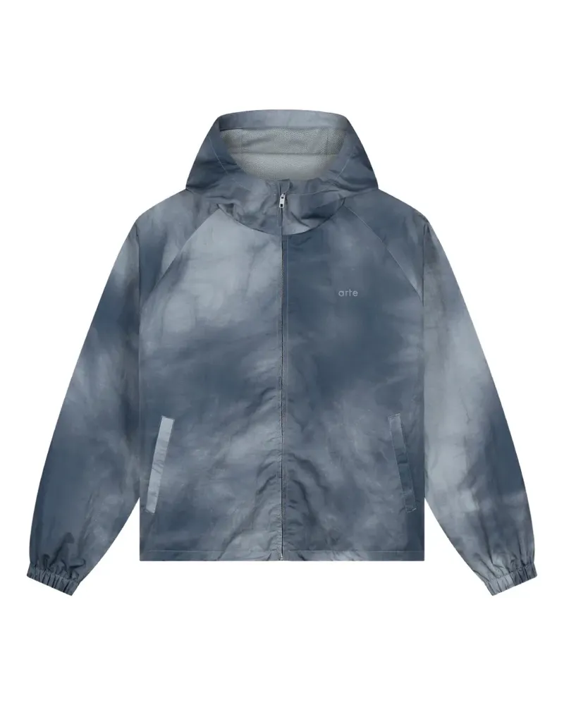 Arte Antwerp Kapuzenjacke mit Wolken-Print - Blau Blau