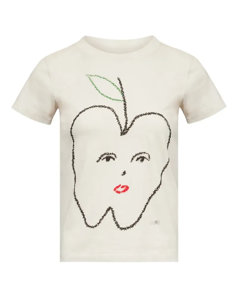 Maison Margiela T-Shirt mit Apfel-Print - Nude Nude